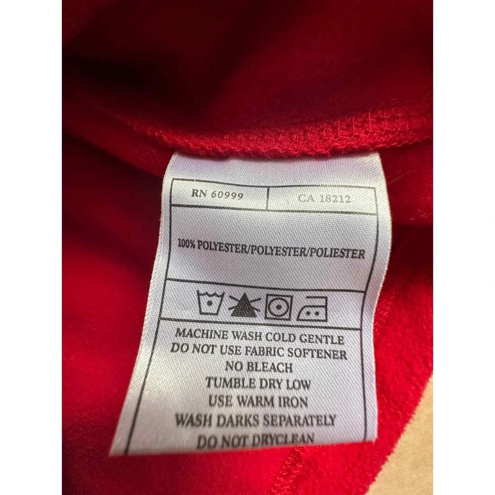 Antigua Ice Red fleece Jacket front zipper‎ Cardinals MLB women's size Small